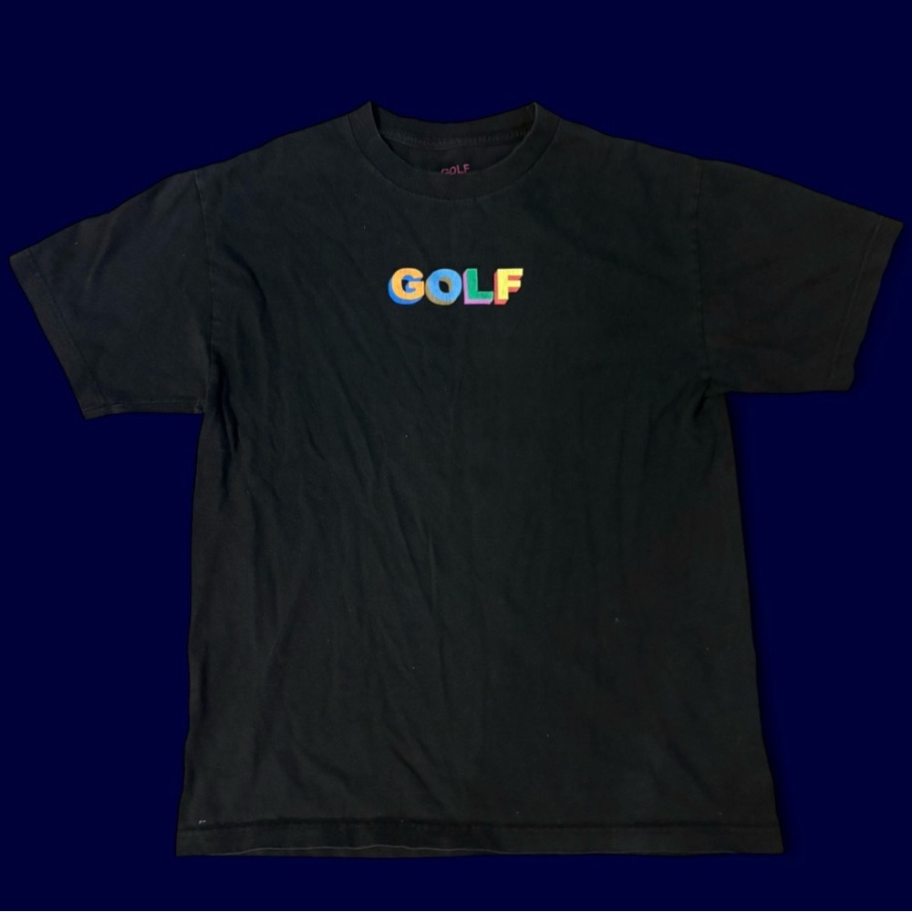 Golf Wang Black Tee with Multicolor GOLF Chest Logo